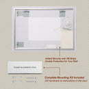 Wall Mounted LED Lighting Mirror With 3 Color Lighting, Dimming, Waterproof, Anti Fog, Touch Switch - Silver by HouseOfZazla