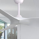 Indoor Ceiling Fan Without Light, 6 Speeds Reversible DC Motor, 3 ABS Blade Ceiling Fan White For Bedroom - White by Unique Piece Furniture