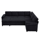 Convertible U-Shaped Sectional Sofa Bed With USB Ports And Storage by HouseOfZazla