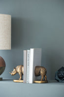 Set of 2 Rhino Bronze Bookends by HouseOfZazla