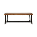 Equilibrium Outdoor Dining Table with Wooden Frame and Slat Top by HouseOfZazla
