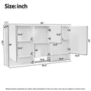 Wall-Mount 3-In-1 Mirror Cabinet With Adjustable Shelf, Soft-Closing Hinges, Rectangular Design - White by Unique Piece Furniture