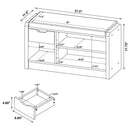 Astor - Open Shelf Storage Bench