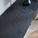 Carved Console Table With Storage Shelf For Living Room - Black by HouseOfZazla