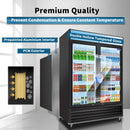 44.7 Cu.Ft Double-Door Commercial Display Merchandising Refrigerator (SAK54692) by SAKSBY WHOLESALE
