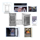 Castelle Flame Verona 44-Inch 6-Burner 85K BTU Stainless Steel Outdoor BBQ Kitchen Grill Island With Wine Cooler, Rotisserie Kit, And Storage Cabinets (SAK97105)