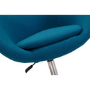 Modern Upholstered Swivel Lounge Chair With Base And Adjustable Height - Blue by HouseOfZazla