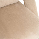 Stylish Dark Beige Velvet Lounge Chair