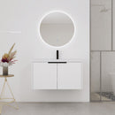 Contemporary Wall Mounted Bathroom Vanity With Resin Double Sink by HouseOfZazla