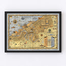 Vintage Map of Cleveland, Ohio 1928