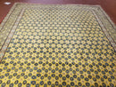 5x7 Authentic Handmade Rug Star Of David Wool Rug Green Rug Gold Rug 4x6 Rug