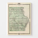 Vintage Map of Alamakee County, Iowa 1875