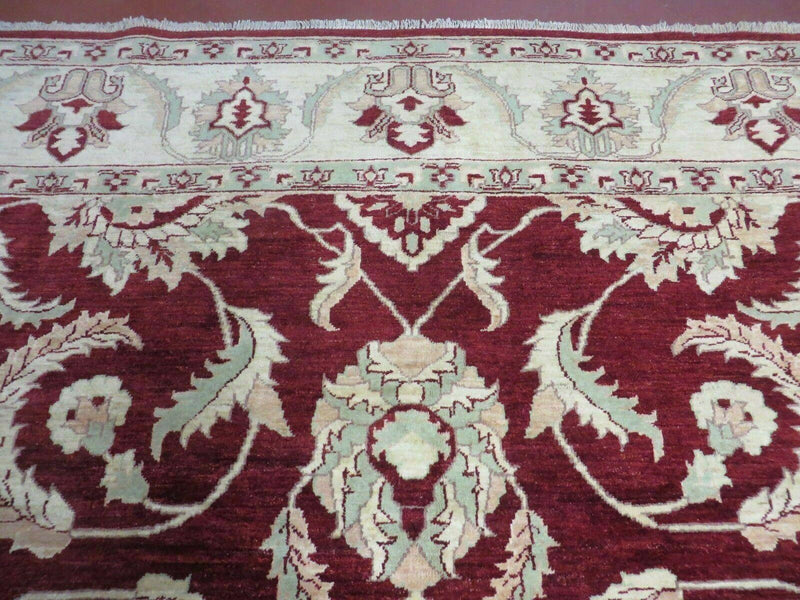 8' X 10' Vintage Fine Handmade Peshawar Agra Chobi Rug