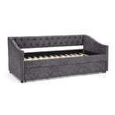 Upholstered Daybed With USB Charging & Pull Out Bed by HouseOfZazla