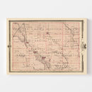 Vintage Map of Mitchell County, Iowa 1875