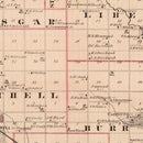 Vintage Map of Mitchell County, Iowa 1875