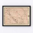 Vintage Map of Mitchell County, Iowa 1875