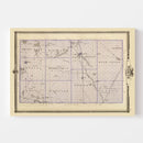 Vintage Map of Worth County, Iowa 1875