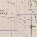 Vintage Map of Worth County, Iowa 1875