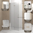 31-30"x 72" Bifold Shower Door, 1/4" (6mm) Tempered Glass by HouseOfZazla