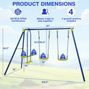 440 Pounds Kids Swing Set with Two Swings and One Glider by DirectDeals