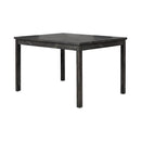 5 Piece Transitional Dining Room Set 48" Wood Dining Table with 4 Upholstered Side Chairs Charcoal Finish