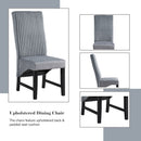 Kini Corduroy Side Chair (Set of 2) - Black / Gray