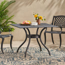 Arch Mesh Dining Table With Lightweight Frame - Black by HouseOfZazla