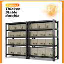 Household storage rack, adjustable display rack, basement balcony storage rack, carbon steel storage rack, 120cm * 40cm * 180cm, five floors (black)