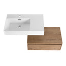 Modern Wall Mounted Bathroom Vanity With Resin Sink And Soft Close Drawer In Imitative - Imitative Oak by HouseOfZazla