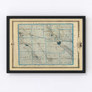 Vintage Map of Floyd County, Iowa 1875