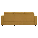 Modern L-Shaped Sectional Sofa With Curved Chaise, USB Ports, And Side Storage Pockets by HouseOfZazla
