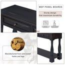 TREXM 63" Long Console Table with Drawers and Shelf