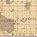 Vintage Map of Bremer County, Iowa 1875
