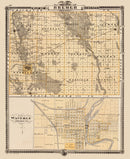 Vintage Map of Bremer County, Iowa 1875