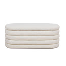Fuji - Upholstered Oval Storage Bench by HouseOfZazla