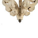 Farmhouse Chandeliar Distressed Pendant French Country Wood Chandelier For Living Room Foyer, Bulb Not Included - Antique Cream by HouseOfZazla