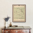 Vintage Map of Butler County, Iowa 1875