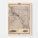 Vintage Map of Black Hawk County, Iowa 1875