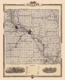 Vintage Map of Black Hawk County, Iowa 1875