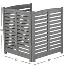 3 Panel Outdoor Wooden Air Conditioner Fence