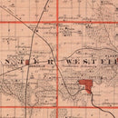 Vintage Map of Fayette County, Iowa 1875