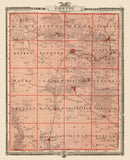 Vintage Map of Fayette County, Iowa 1875