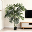 6FT Artificial Golden Cane Palm Tree with Black Pot