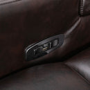 Power Recliner With Storage Arms, Cupholders, Swivel Tray Table And Cell Phone Stand - Brown by HouseOfZazla