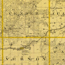 Vintage Map of Dubuque County, Iowa 1875