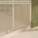 47-49" W × 72" H Pivot Shower Door with Brushed Nickel Finish by HouseOfZazla