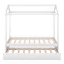 House Bed With Trundle In, Twin Size - White