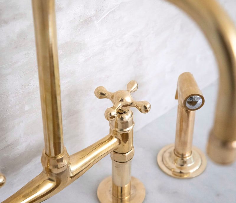 Elegant Solid Brass Seven Bridge Faucet for Timeless Style - BRASSMA