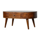 Rounded Wood Table by HouseOfZazla